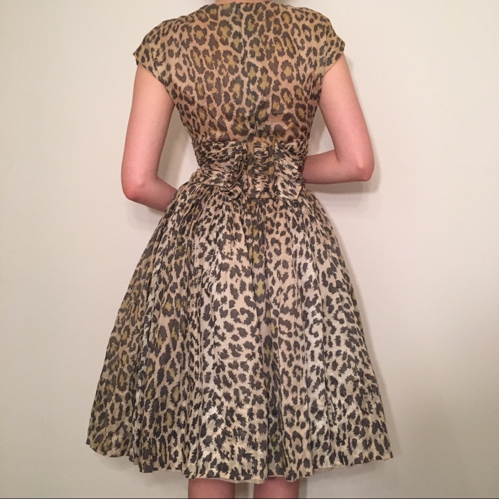 Vintage 50's Cheetah Print Dress